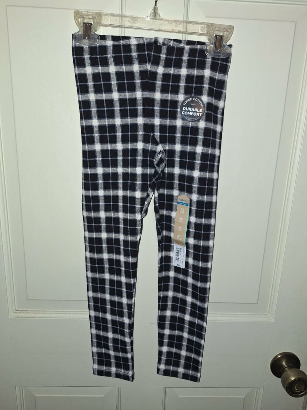 NWT Thereabouts Girls Plaid Leggings, Size 6/6X